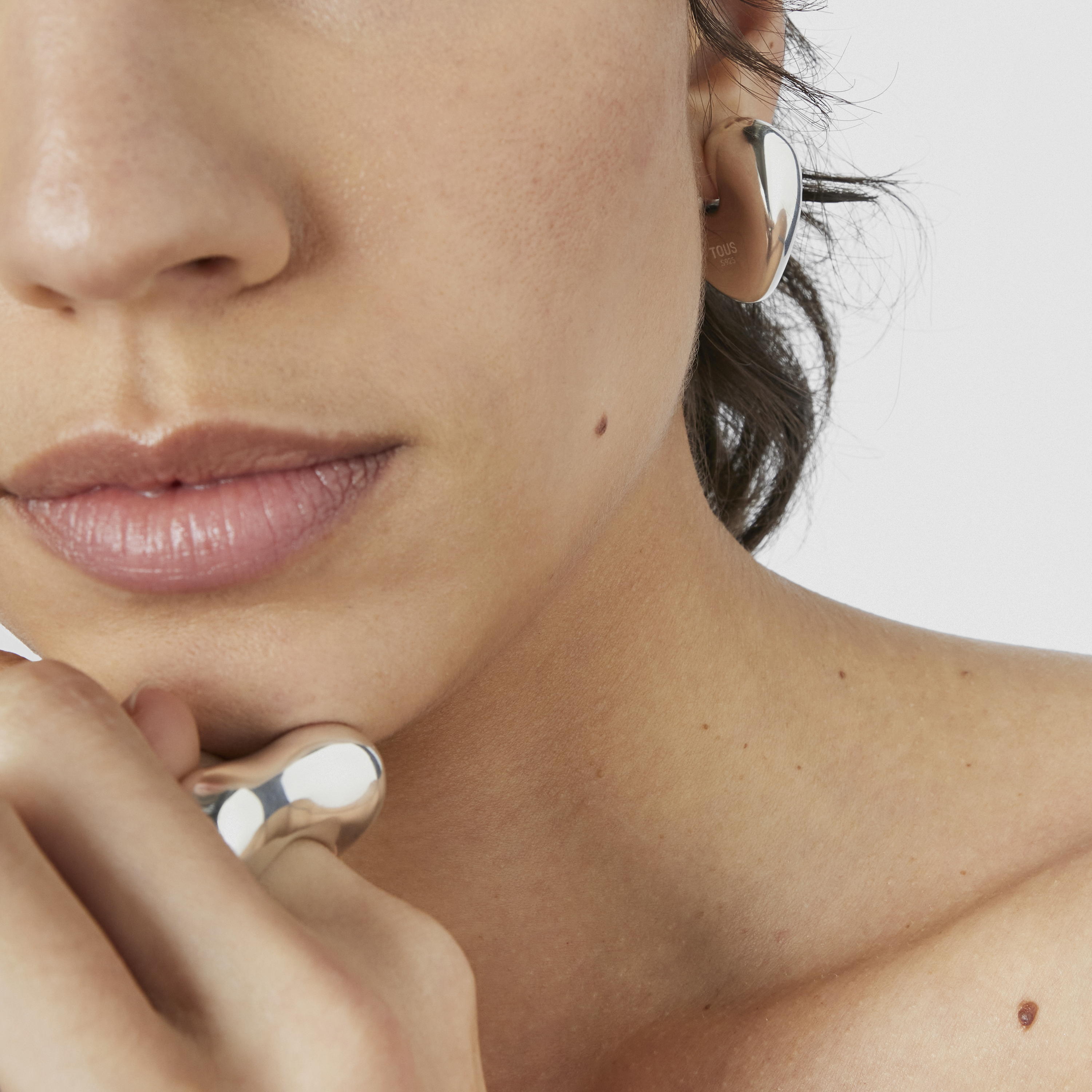 Silver heart Earrings Tabit