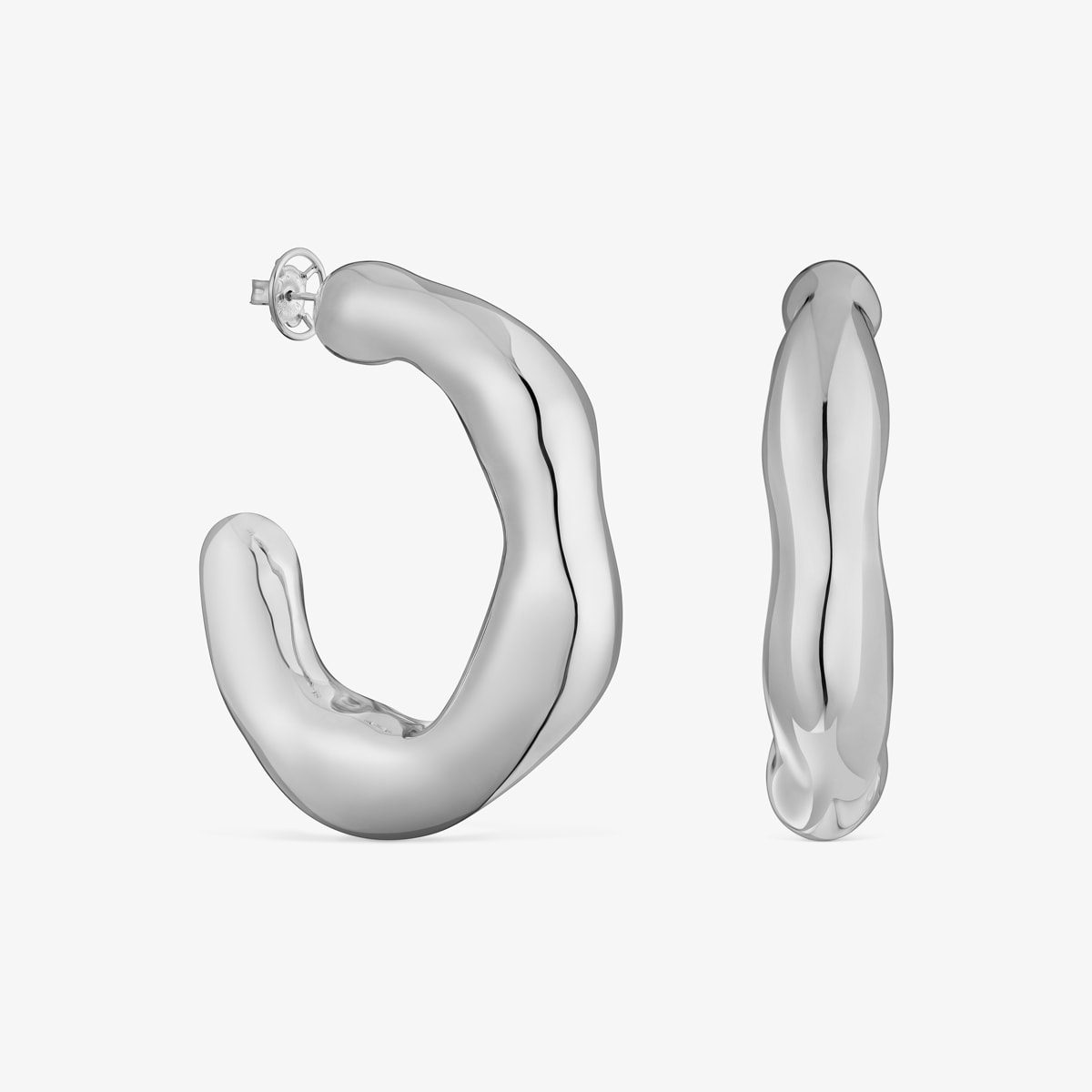 Tous - Pendientes De Aro Grandes De Plata Tabit - Plateado