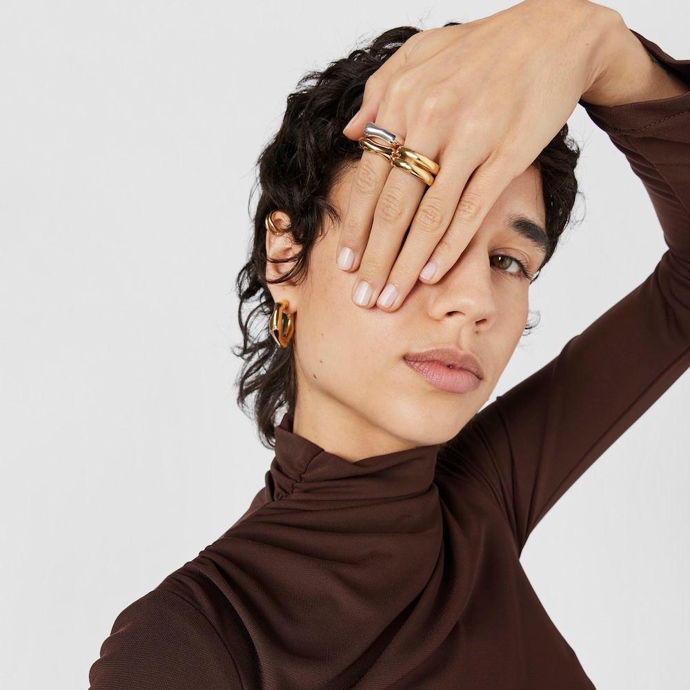 Silver vermeil Open ring Tabit