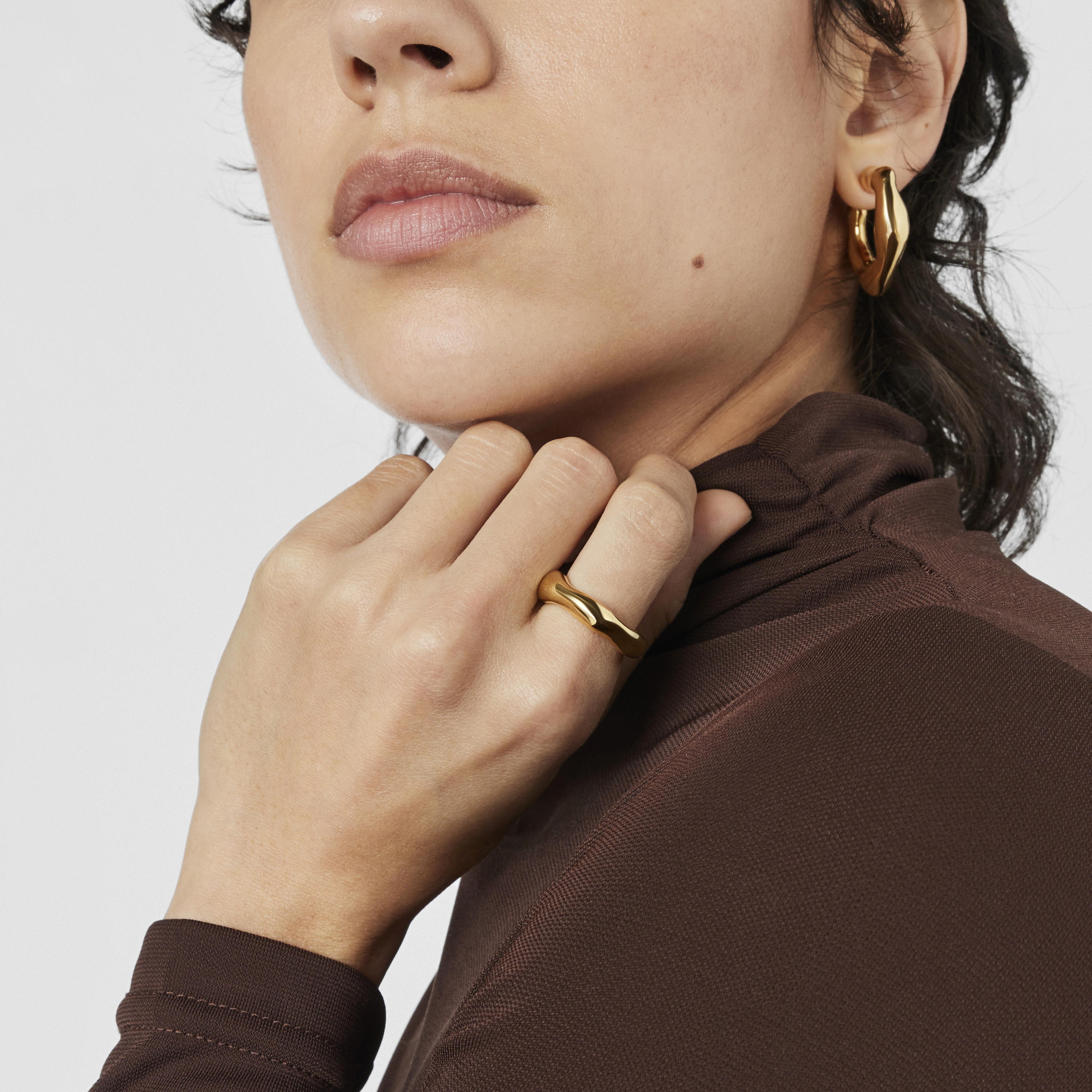 Silver vermeil Open ring Tabit