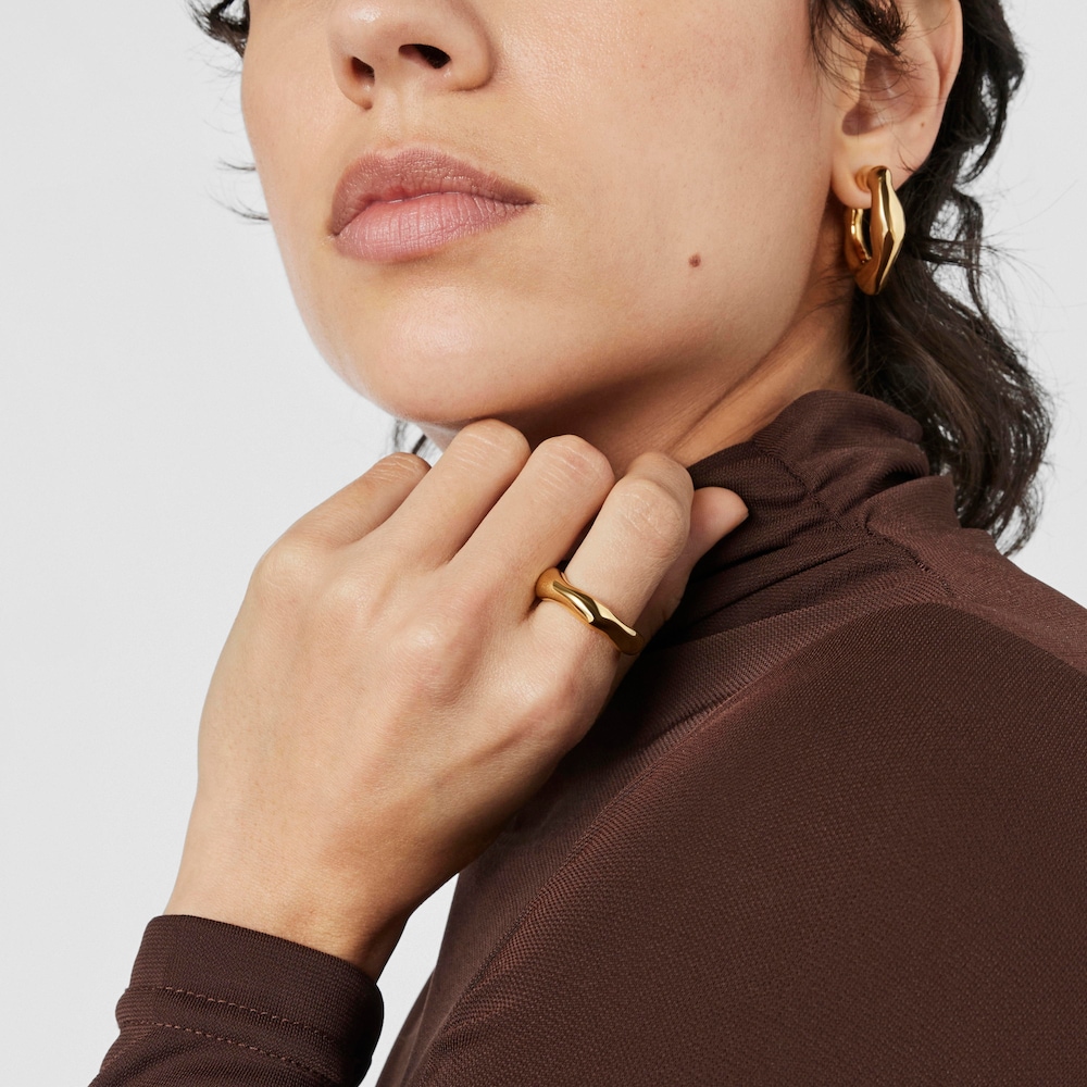 Silver vermeil Open ring Tabit