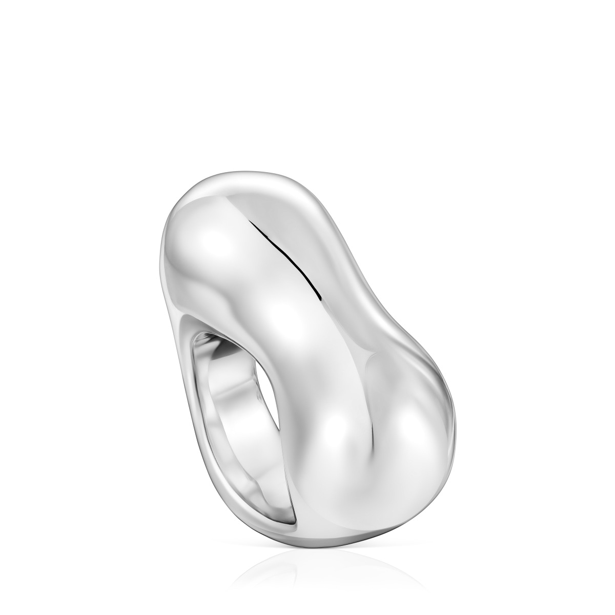 Tous - Anillo Abombado De Plata Corazón Tabit Talla 11
