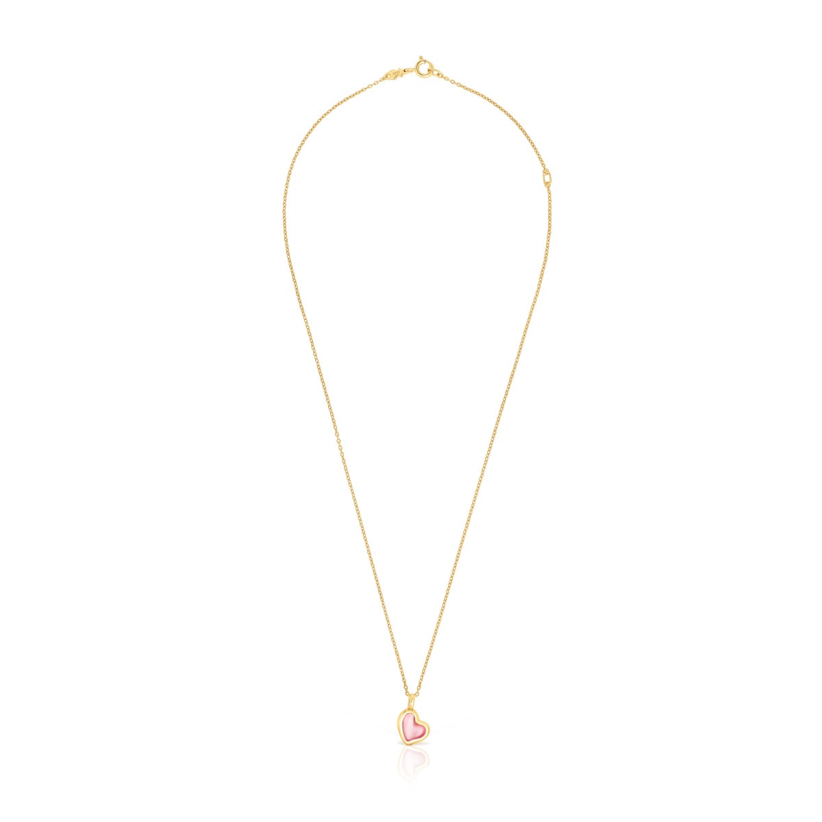 Silver vermeil Gregal pink heart necklace