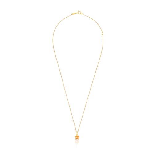 Silver vermeil Gregal orange flower necklace