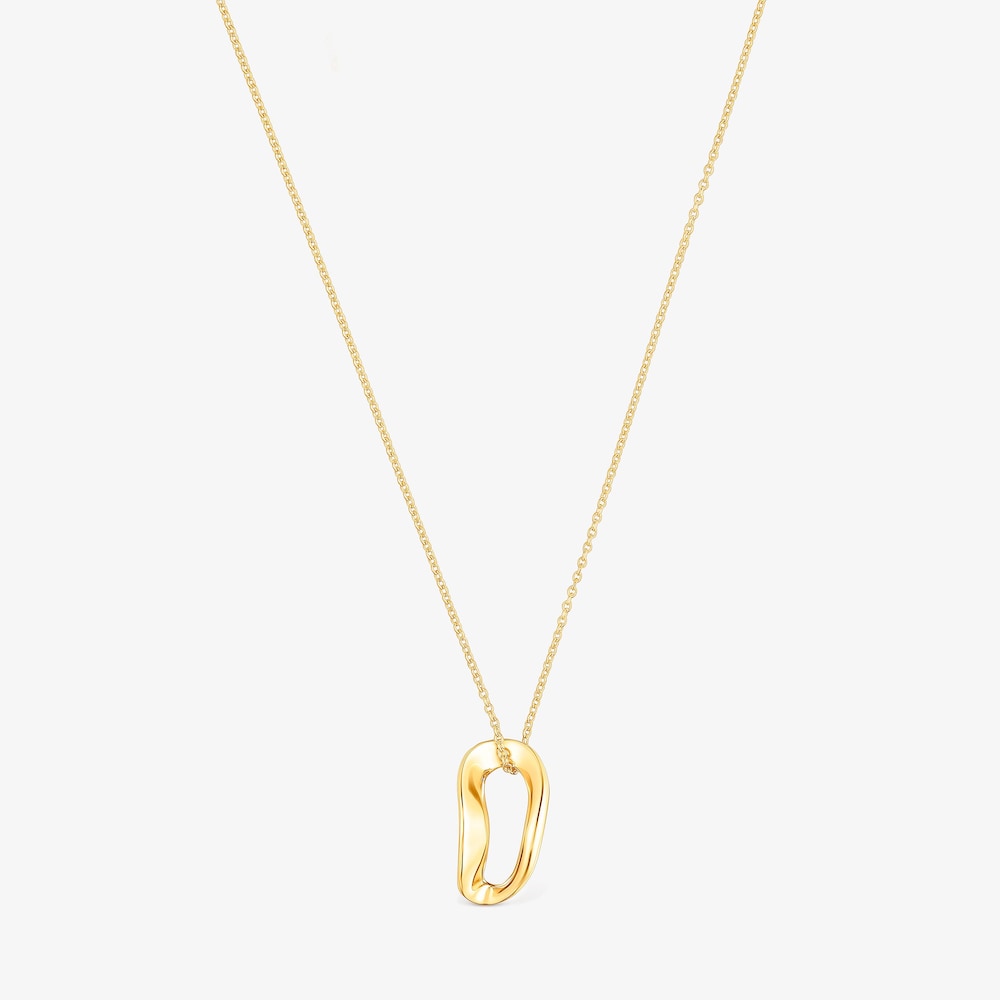 Collar con ba&ntilde;o de oro 18 kt sobre plata Gregal