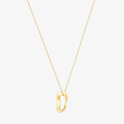 Collar con ba&ntilde;o de oro 18 kt sobre plata Gregal