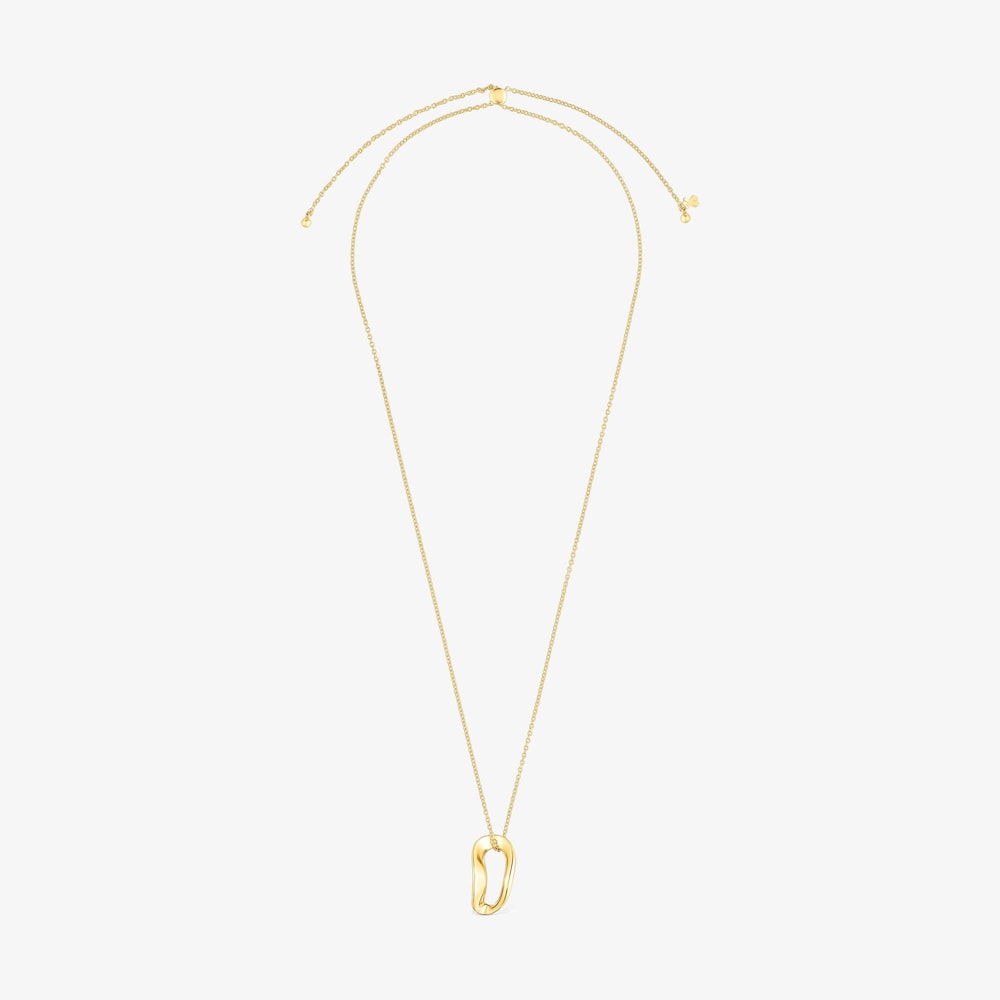 Collar con ba&ntilde;o de oro 18 kt sobre plata Gregal