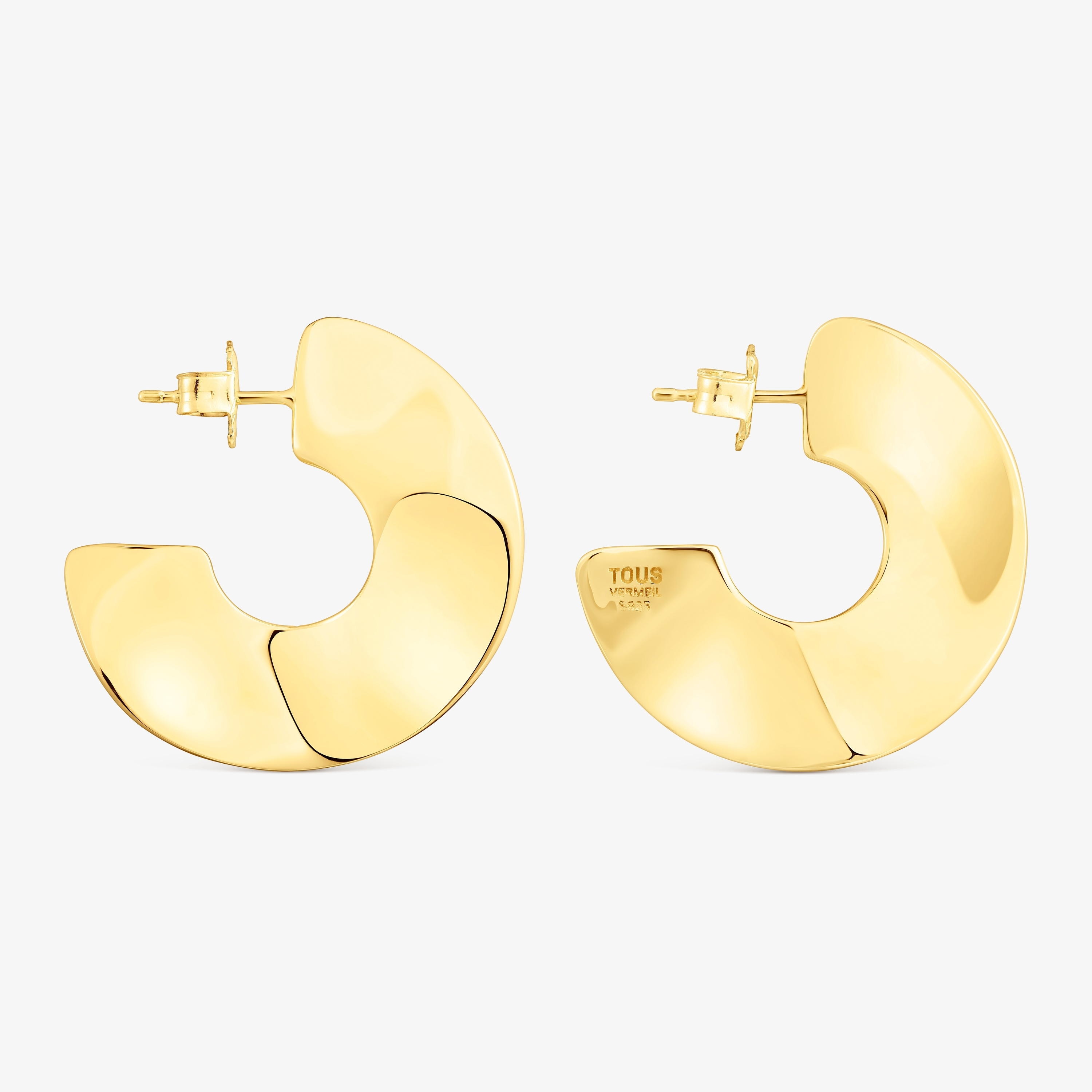 silver vermeil Hoop earrings Gregal