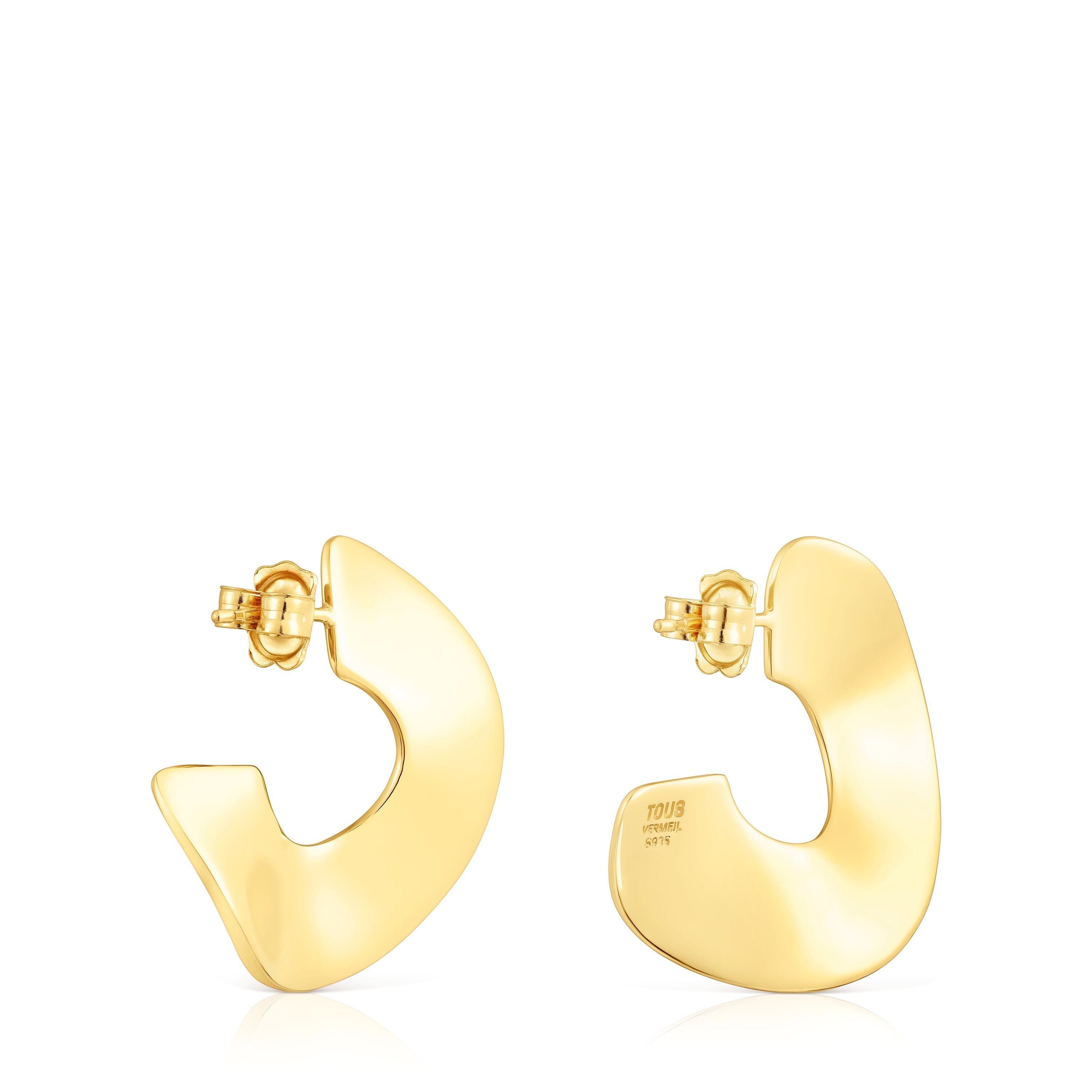 silver vermeil Hoop earrings Gregal