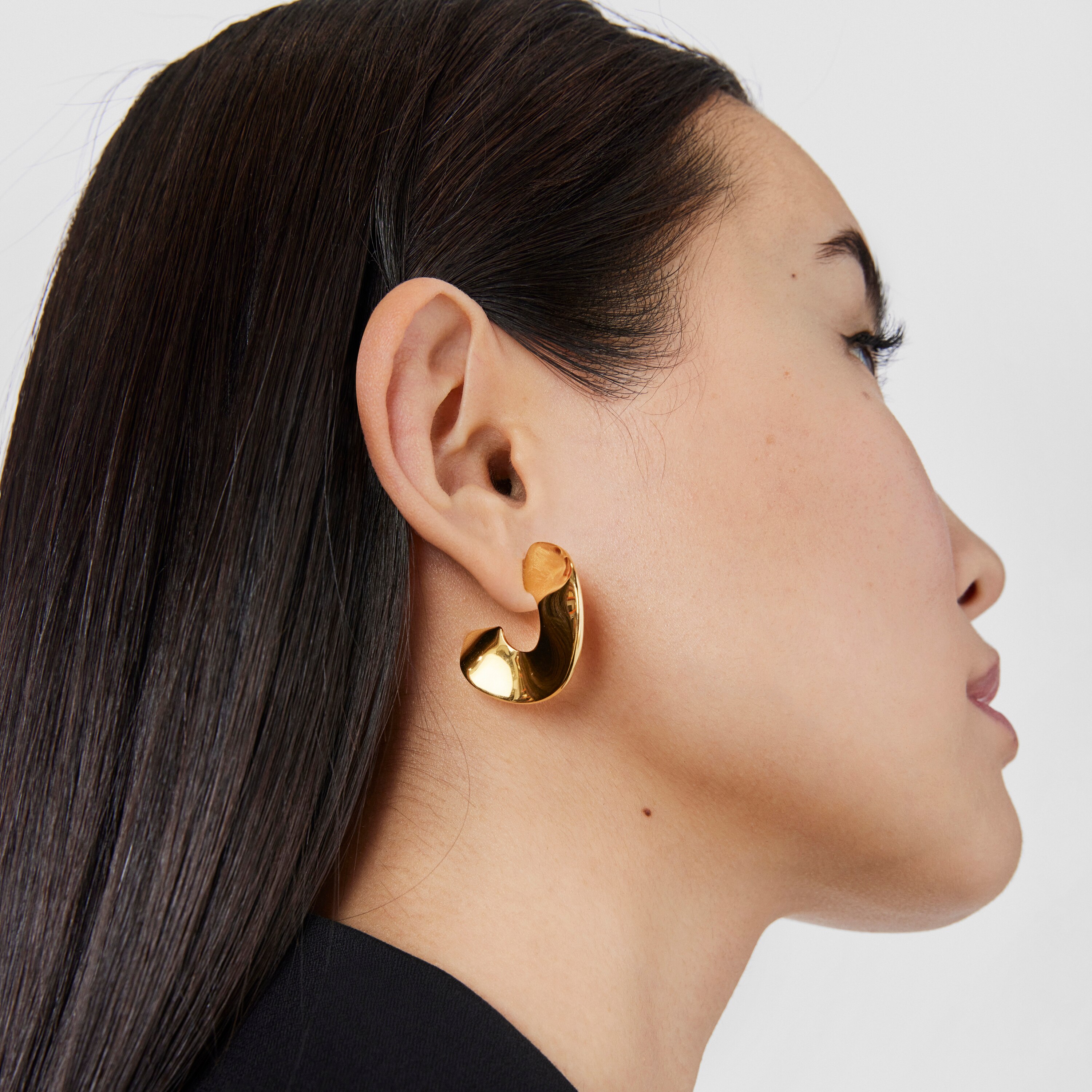 silver vermeil Hoop earrings Gregal