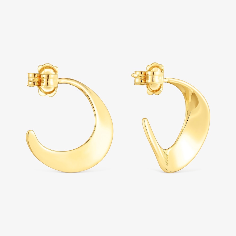 Pendientes aro con ba&ntilde;o de oro 18 kt sobre plata Gregal