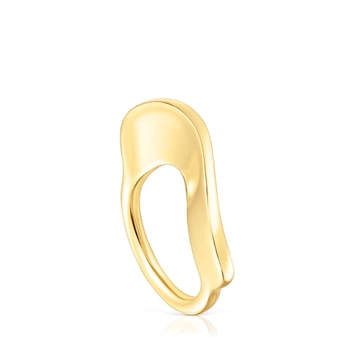 Large silver vermeil Ring Gregal