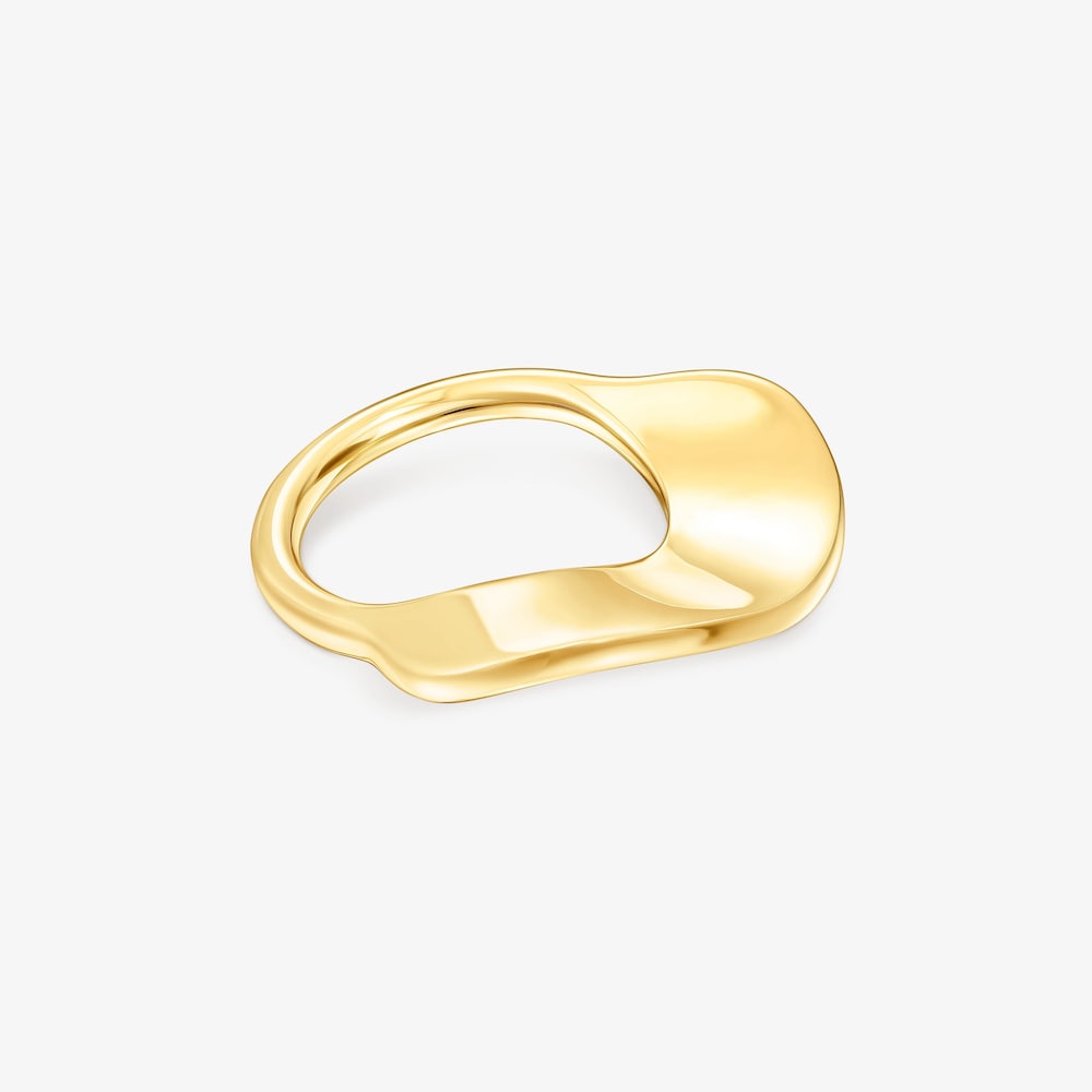 Anillo grande de plata vermeil Gregal