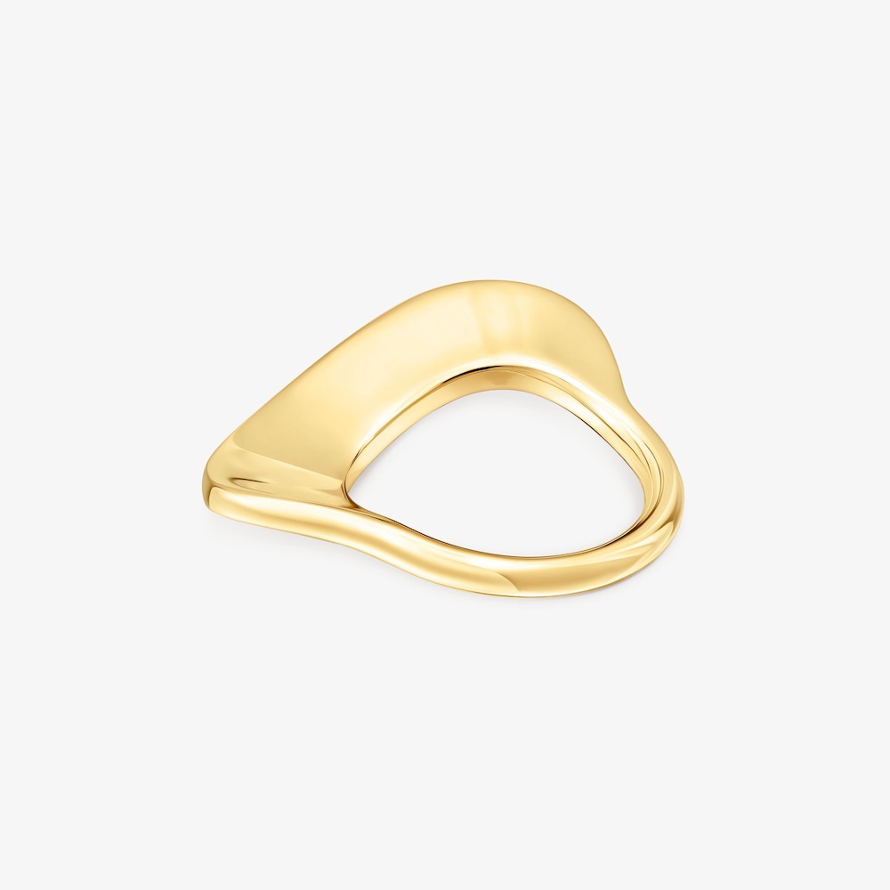 Anillo grande de plata vermeil Gregal