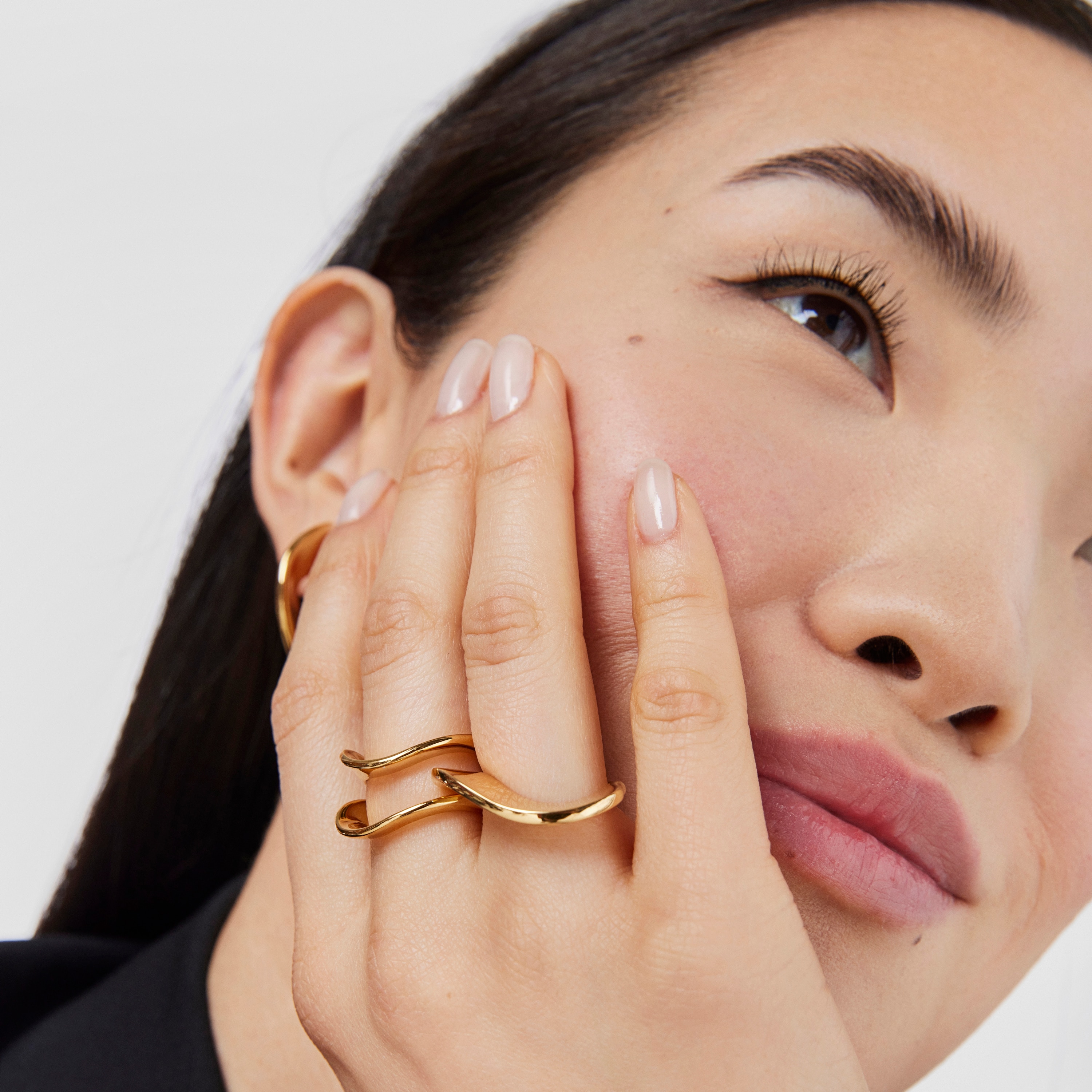 Large silver vermeil Ring Gregal