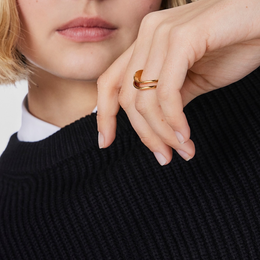 Anillo de plata vermeil Gregal