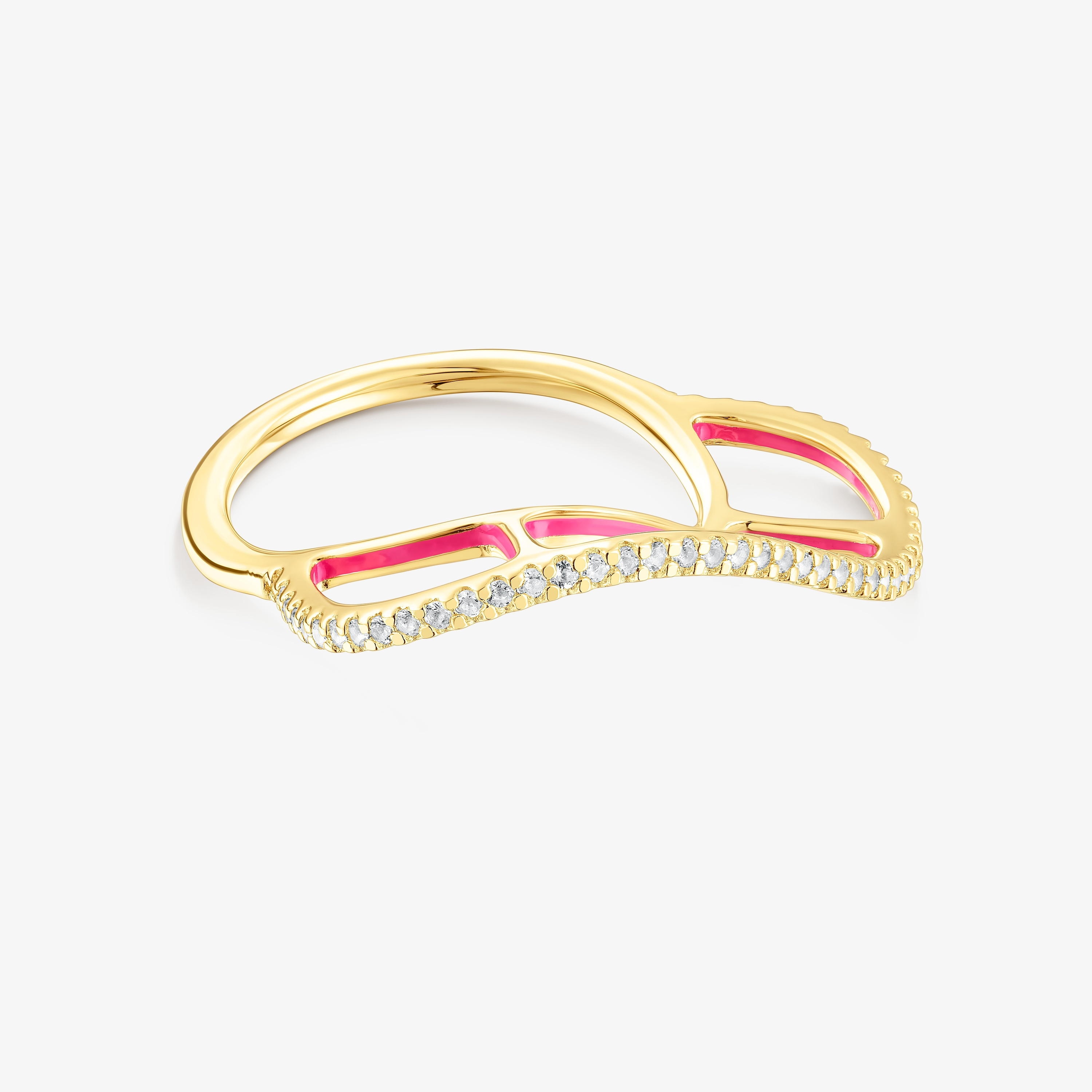 Silver vermeil Gregal ring with topazes