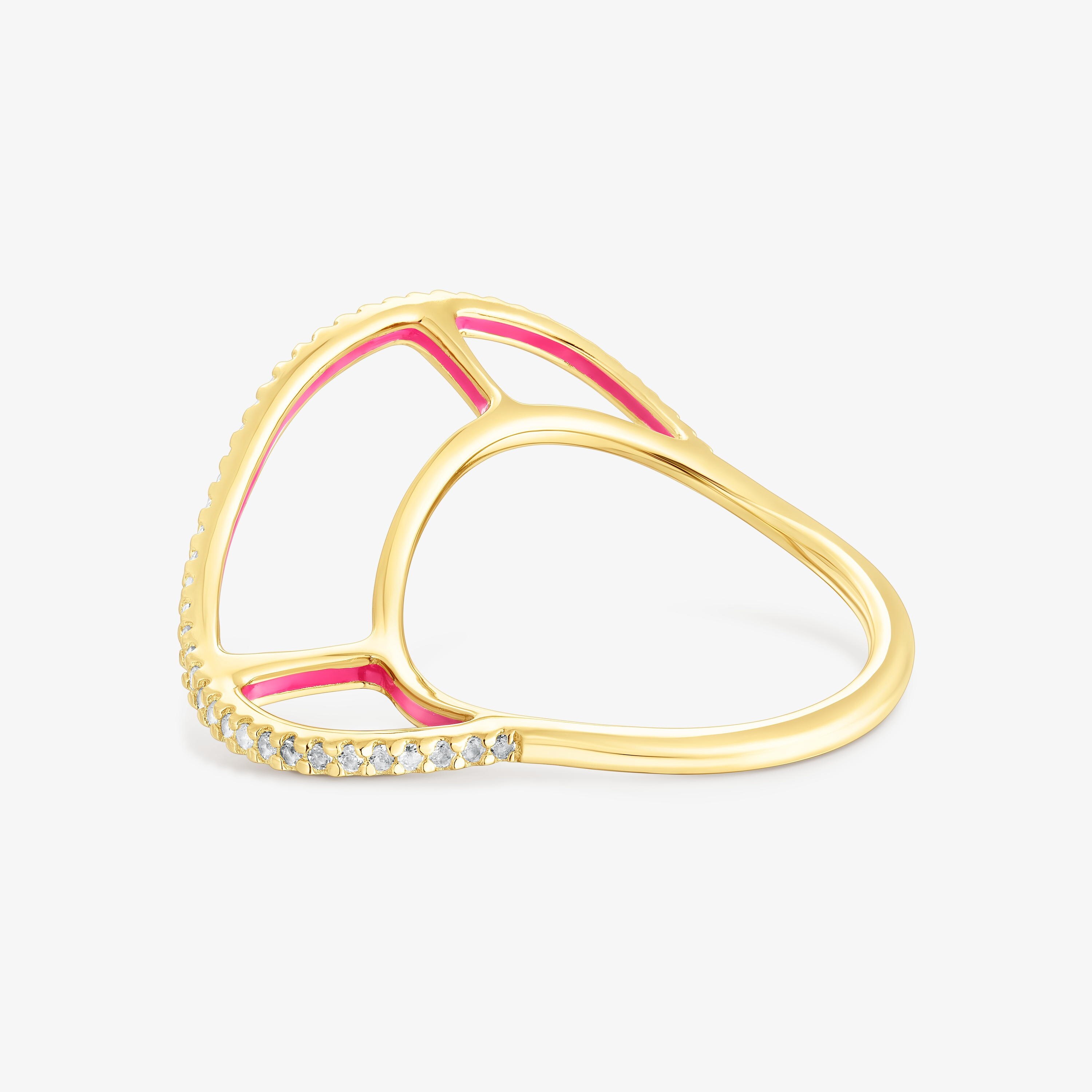 Silver vermeil Gregal ring with topazes