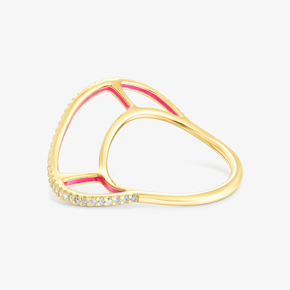 Anillo de plata vermeil y topacios Gregal