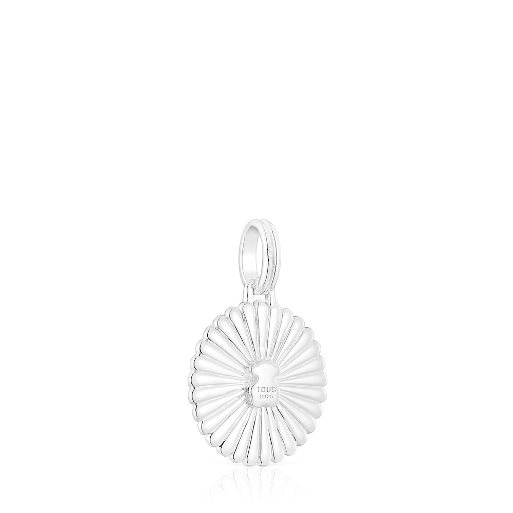 Silver and silver vermeil TOUS Alphabet letter B medallion Pendant image number 2
