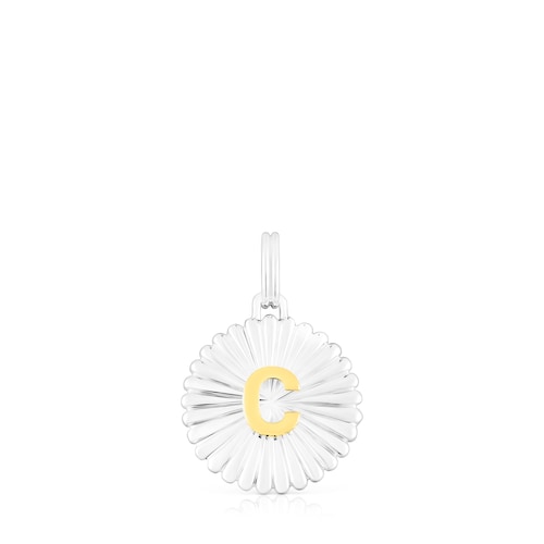 Colgante medalla letra C bicolor TOUS Alphabet image number 0