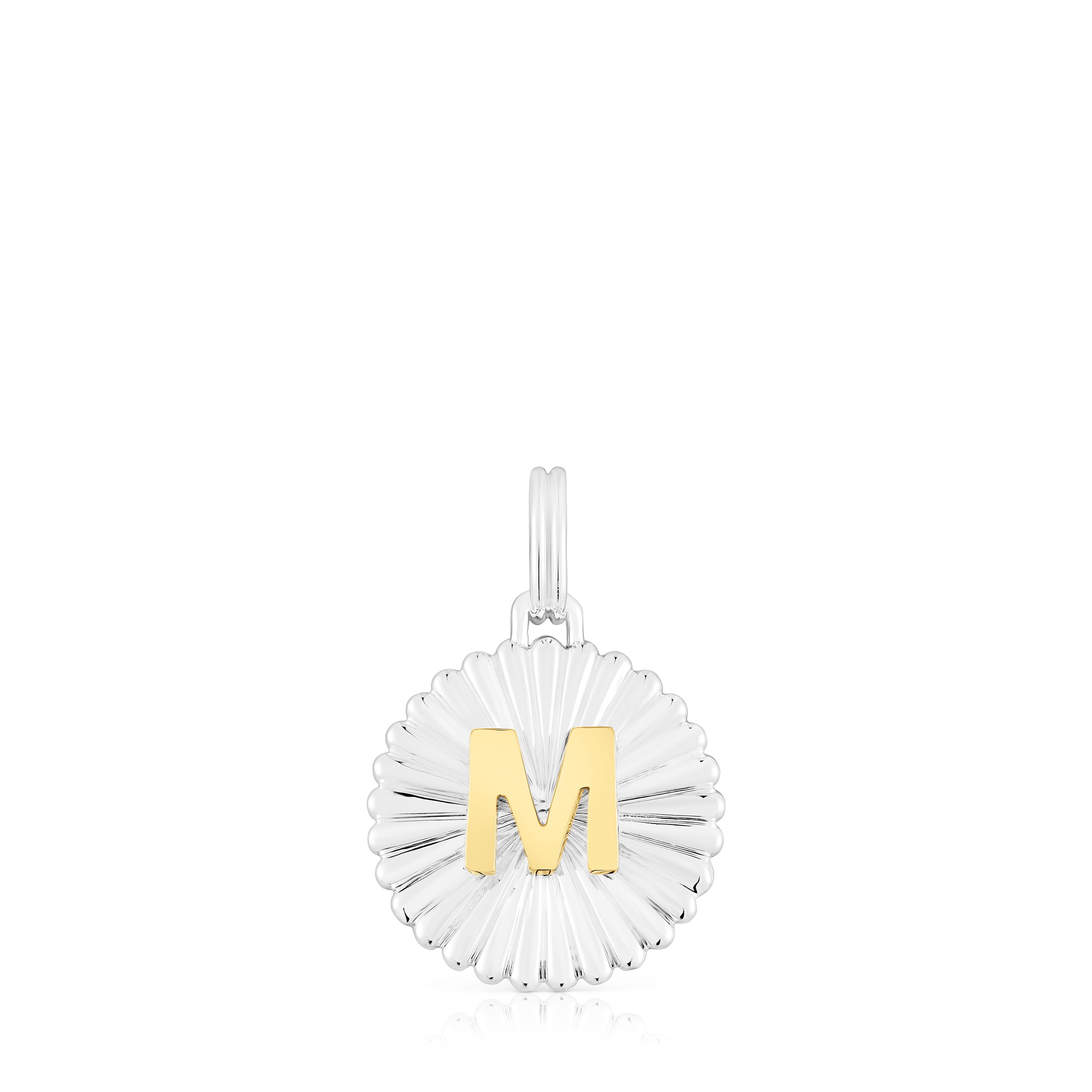 Silver and silver vermeil TOUS Alphabet letter M medallion