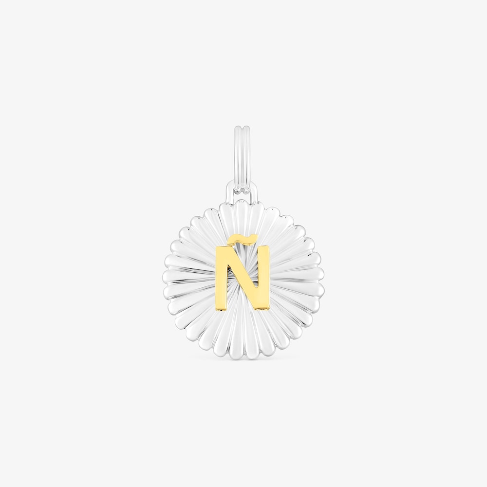 Colgante medalla letra &Ntilde; bicolor TOUS Alphabet