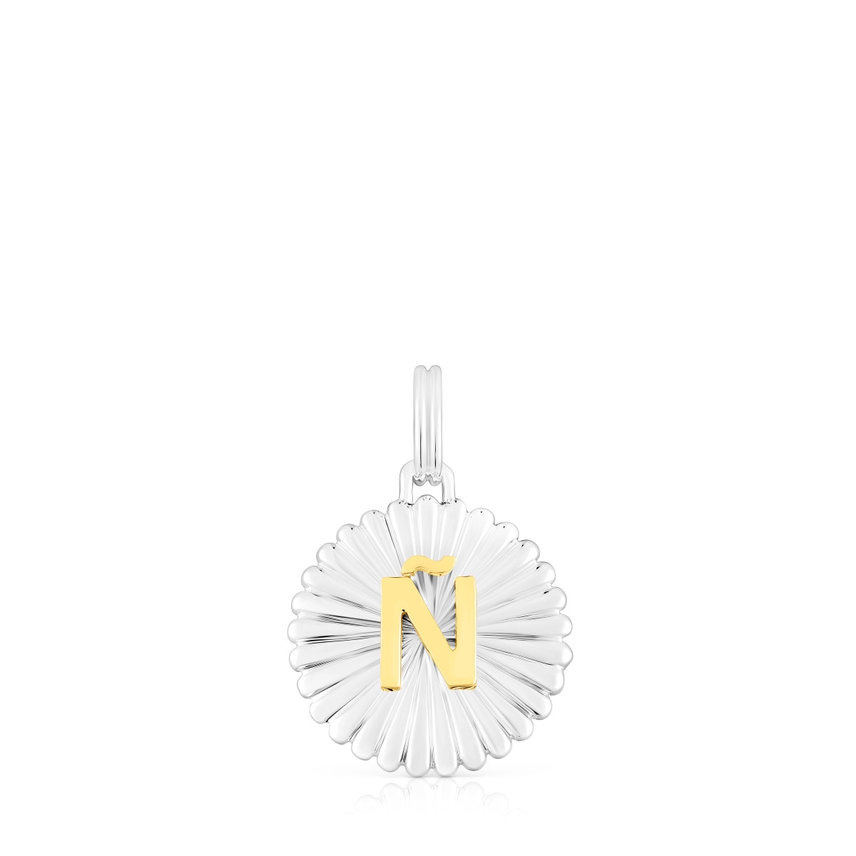 Silver and silver vermeil TOUS Alphabet letter Ñ medallion Pendant