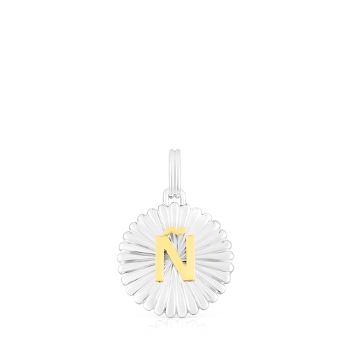 Silver and silver vermeil TOUS Alphabet letter Ñ medallion Pendant