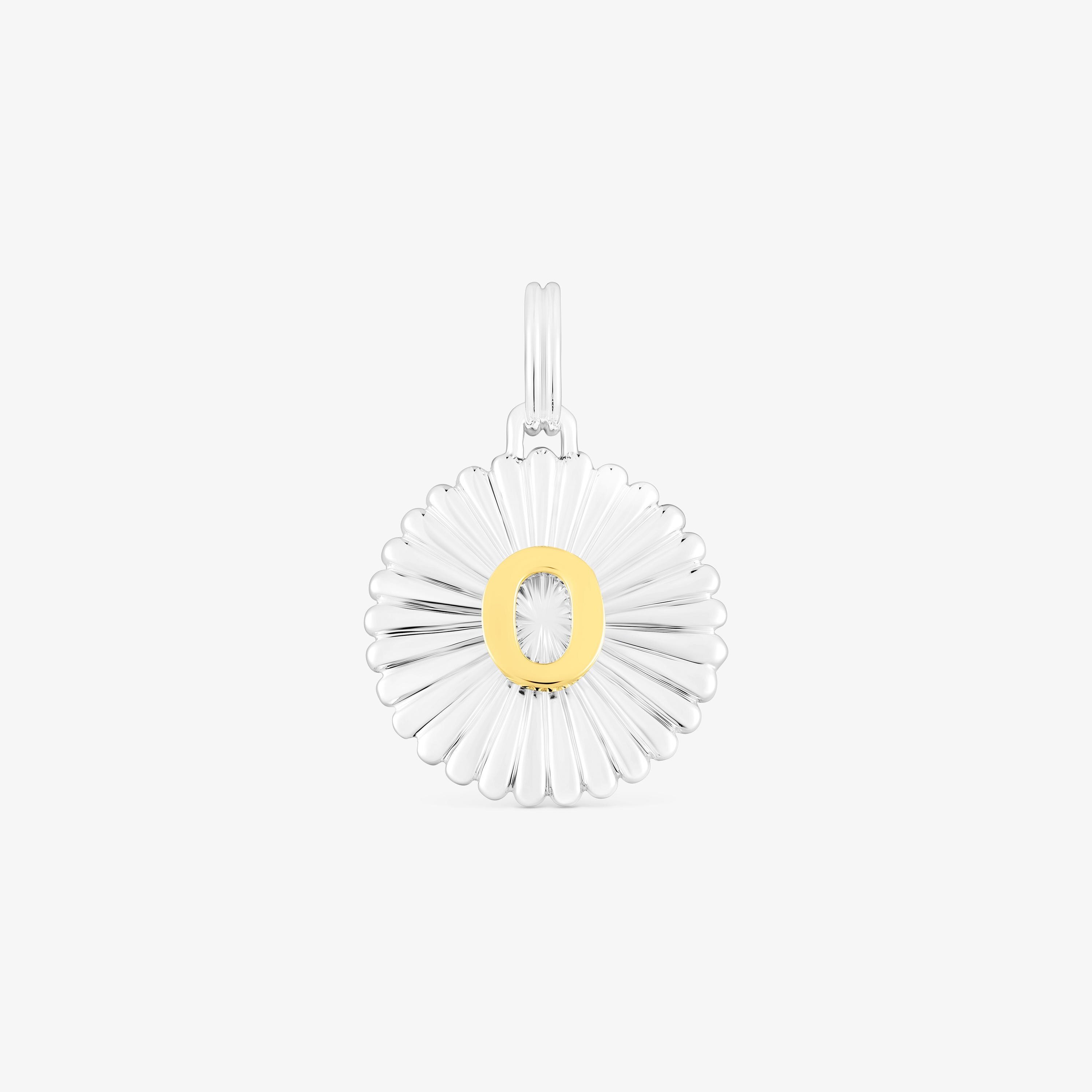Silver and silver vermeil TOUS Alphabet letter O medallion Pendant
