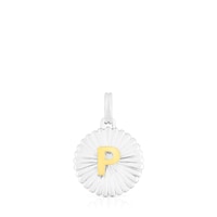 Silver and silver vermeil TOUS Alphabet letter P medallion Pendant