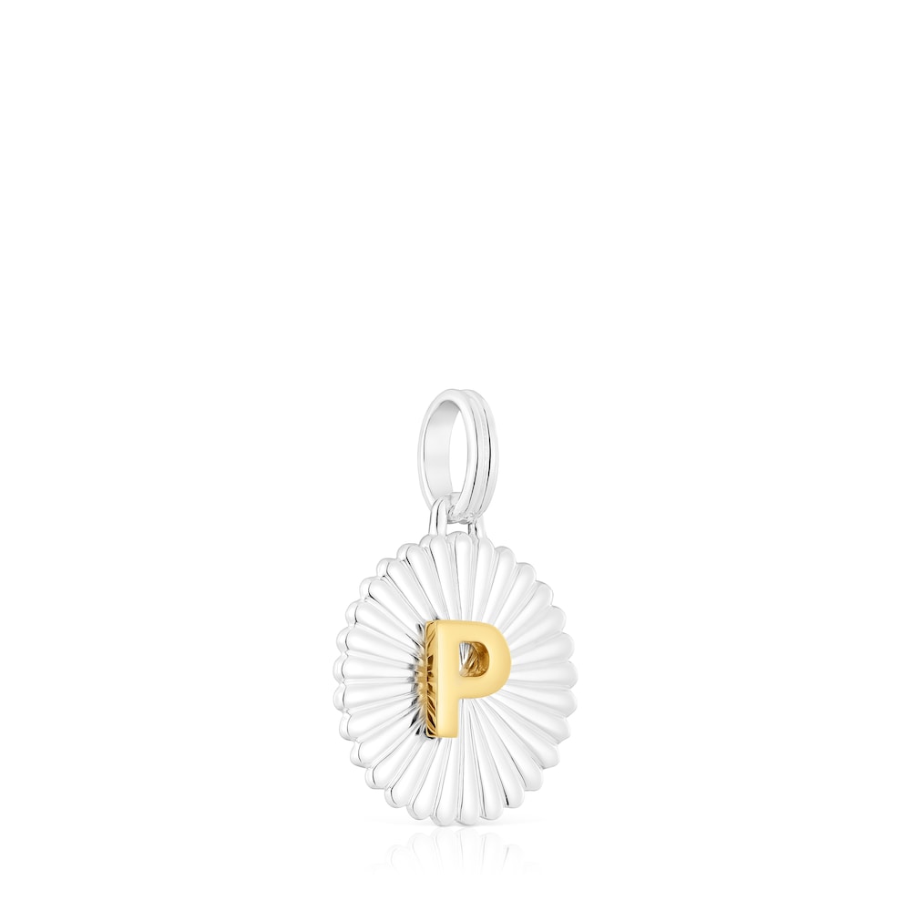 Colgante medalla letra P bicolor TOUS Alphabet image number 1