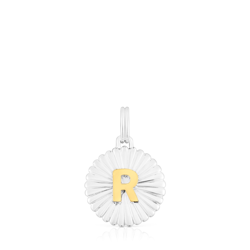 Colgante medalla letra R bicolor TOUS Alphabet image number 0