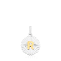 Colgante medalla letra R bicolor TOUS Alphabet