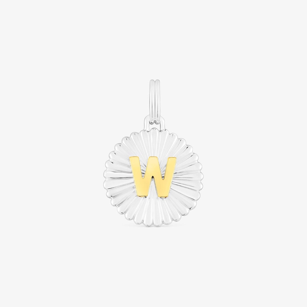 Colgante medalla letra W bicolor TOUS Alphabet