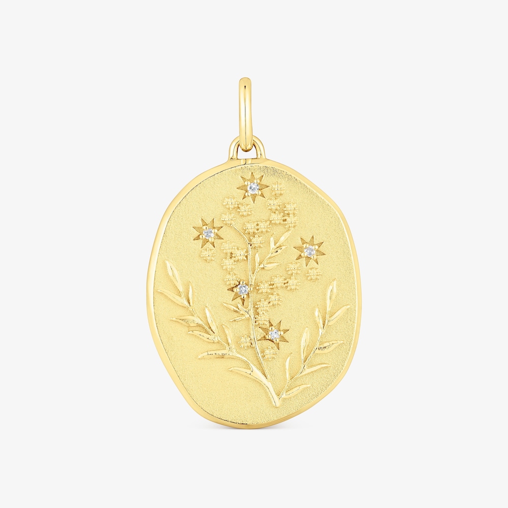 Pingente em prata vermeil e diamantes Women Day