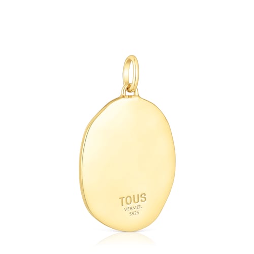 Colgante con baño de oro 18 kt sobre plata y diamantes Women Day