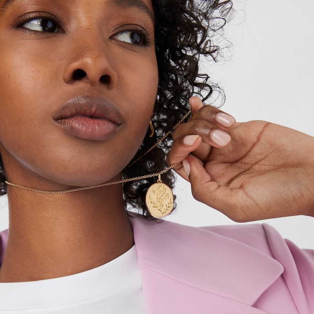 Pingente em prata vermeil e diamantes Women Day