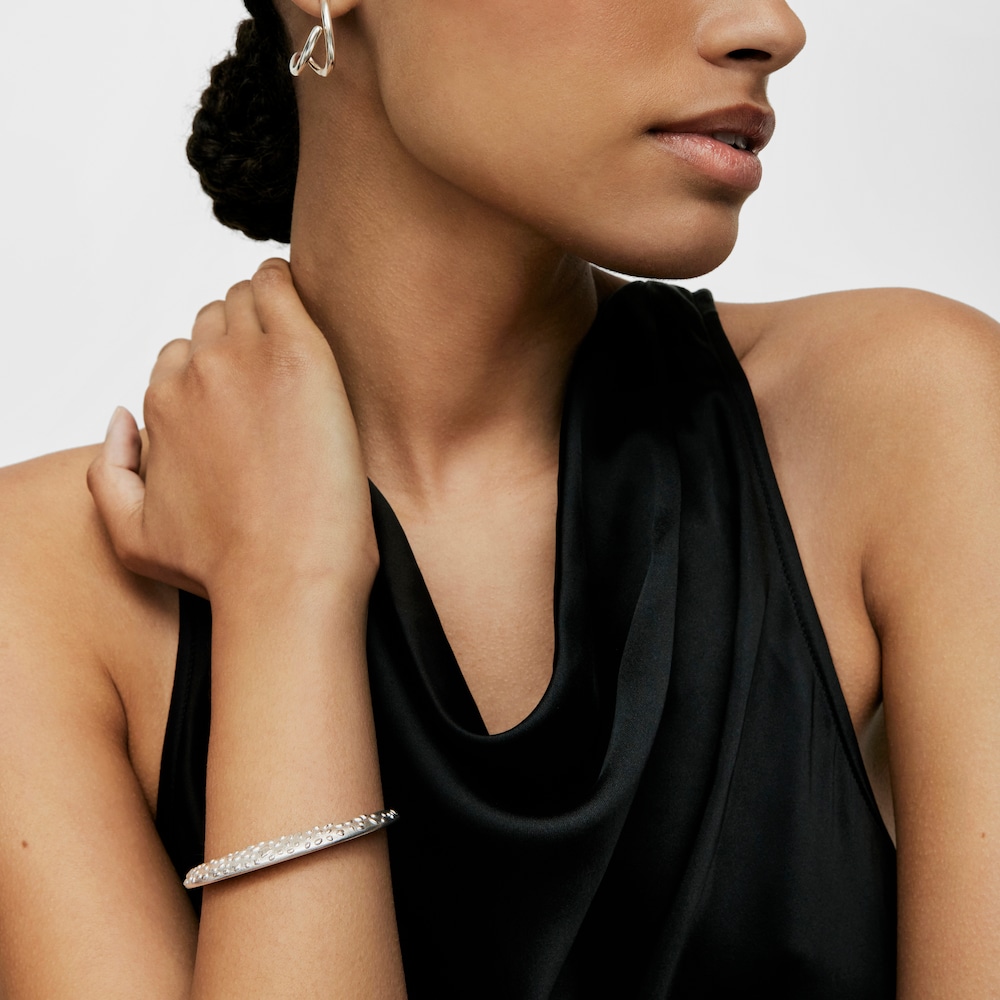 Pulsera esclava de plata Dybe