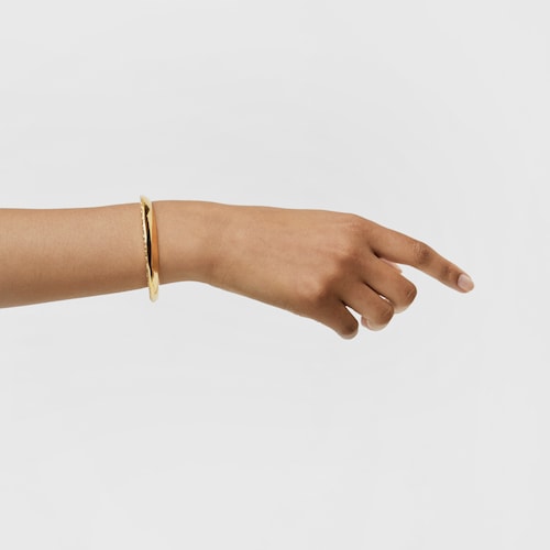 Bracelet with 18kt gold plating over silver Dybe