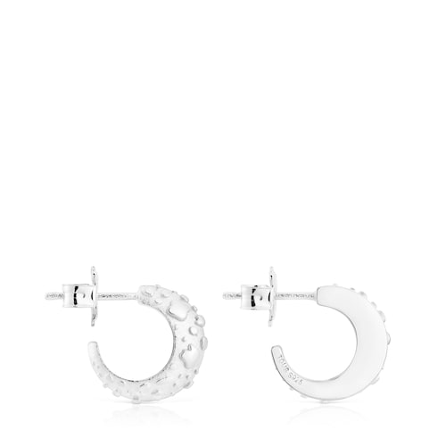 Silver hoop earrings Dybe