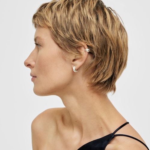 Silver hoop earrings Dybe