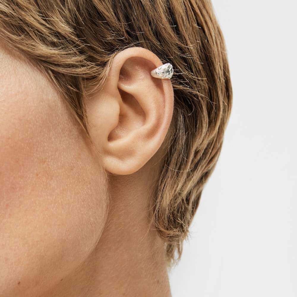Silver earcuff Dybe image number 3