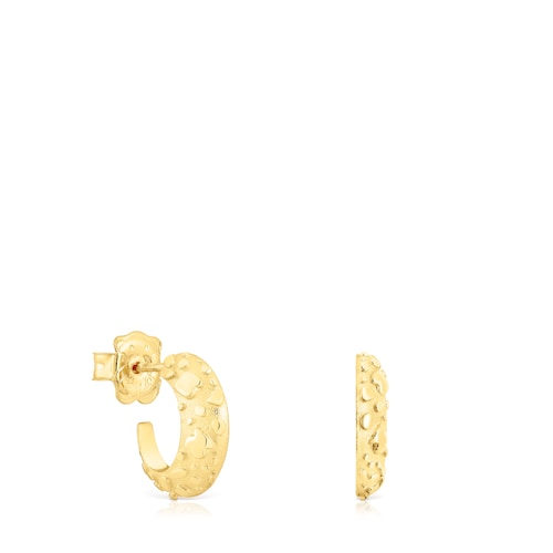 Hoop earrings with 18kt gold plating over silver Dybe image number 0