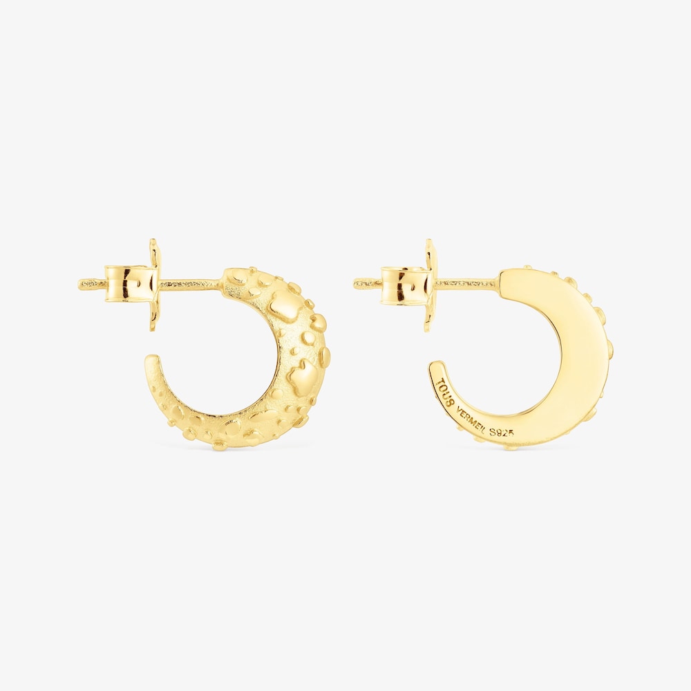 Brincos argola com banho de ouro de 18&nbsp;K sobre prata Dybe