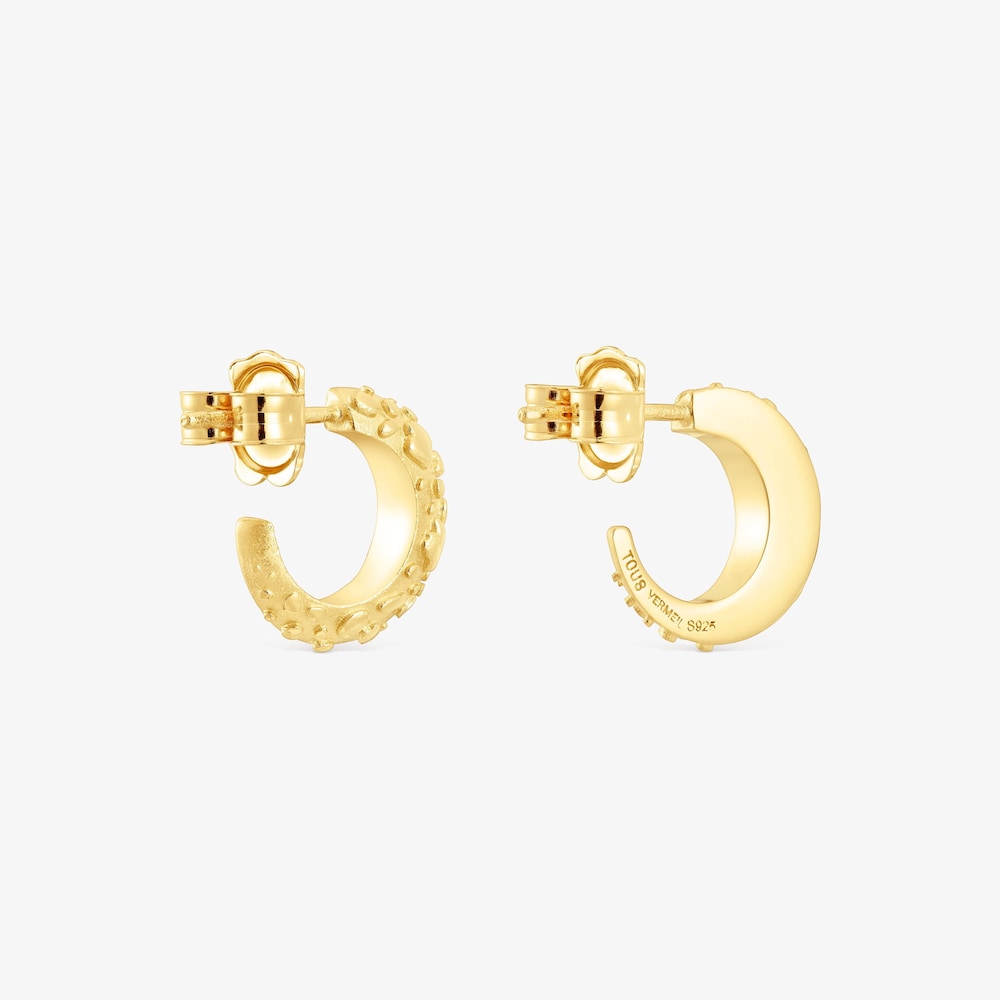 Brincos argola com banho de ouro de 18&nbsp;K sobre prata Dybe