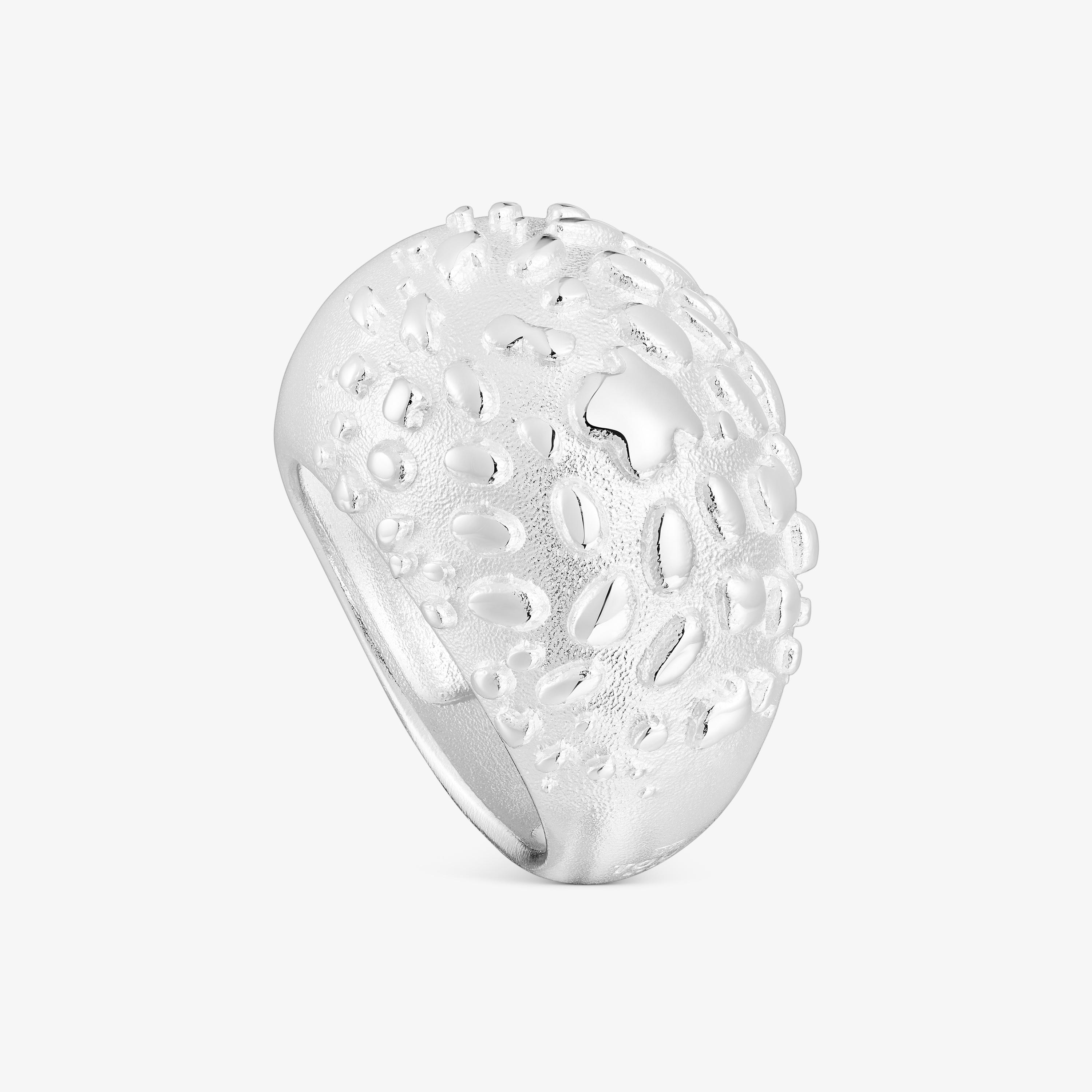 Silver domed ring Dybe