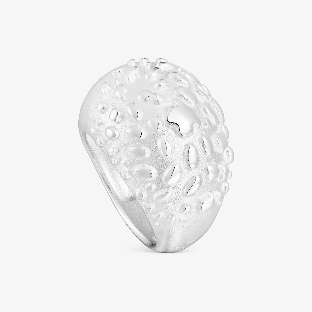 Anello bombato in argento Dybe