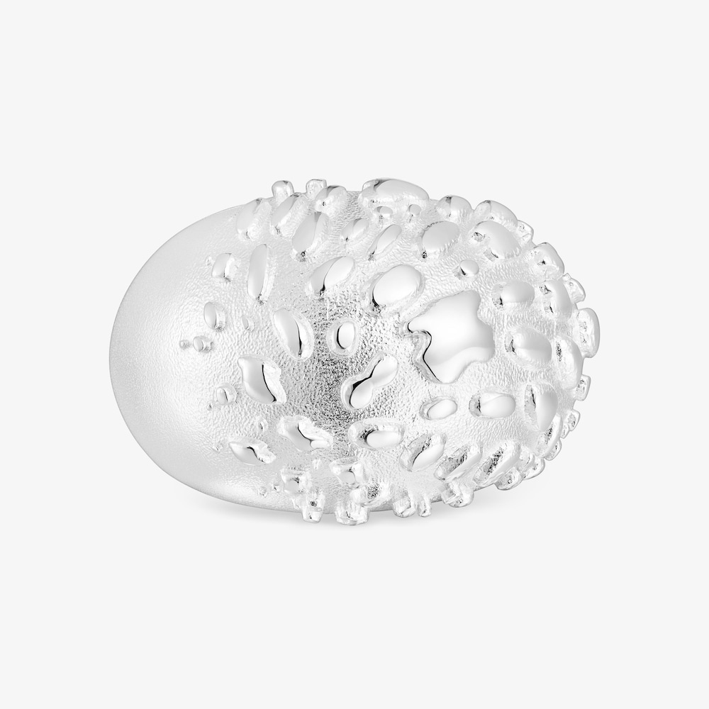 Anello bombato in argento Dybe