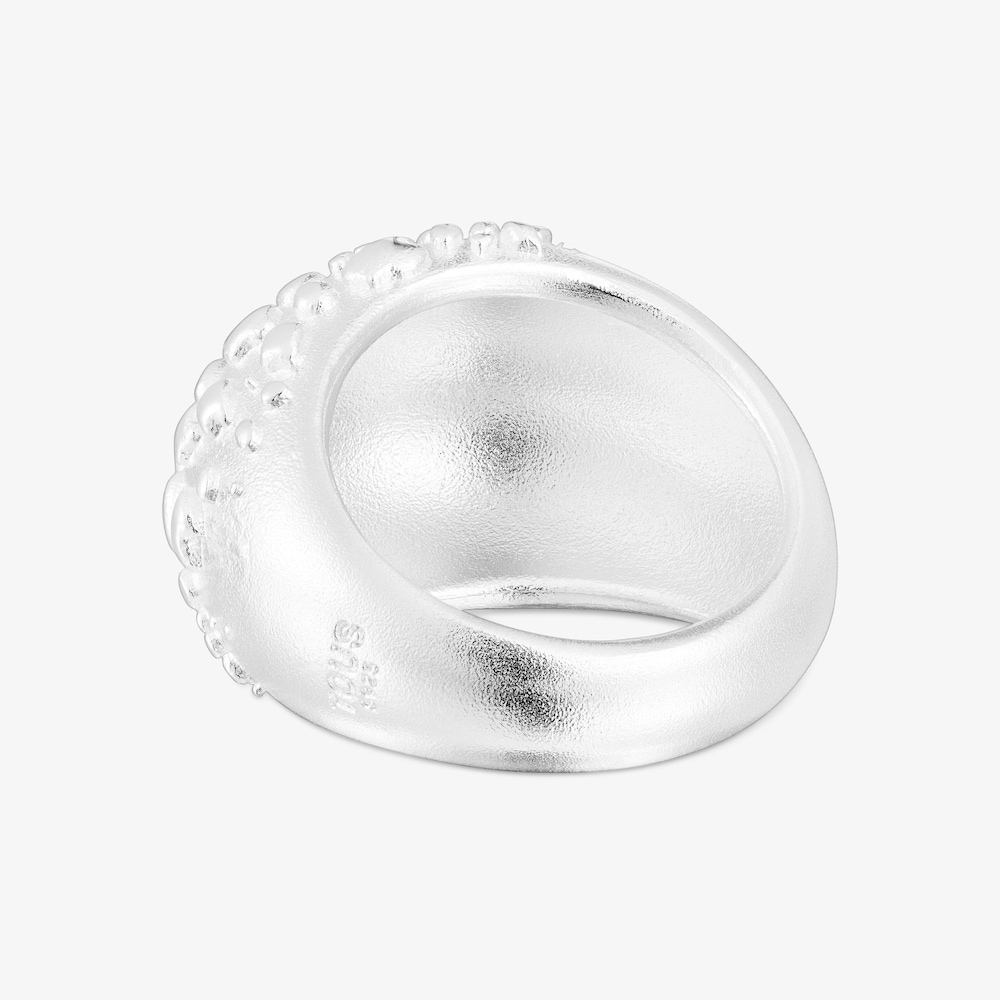 Anello bombato in argento Dybe